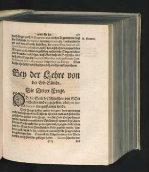 Bey der Lehre von der Erb-Sünde. Die Dritte Frage.