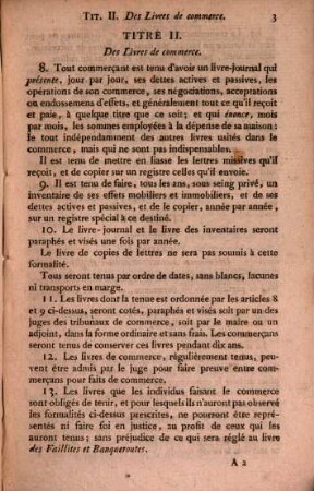 Code de commerce : 30 Août 1816