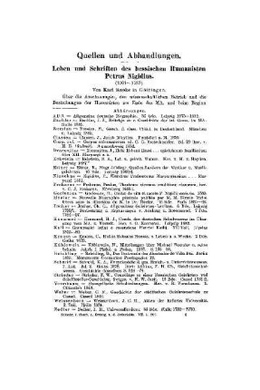 Leben und Schriften des hessischen Humanisten Petrus Nigidus : (1501 - 1583)
