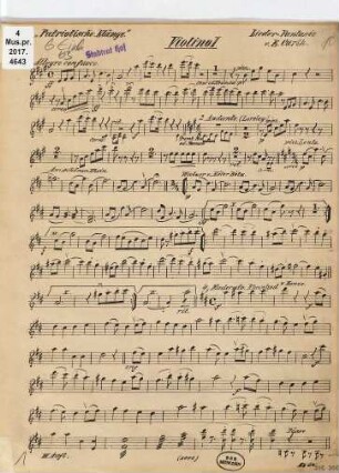 "Patriotische Klänge" : Lieder-Fantasie