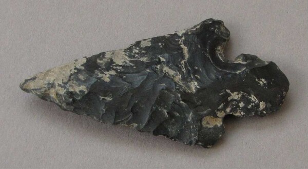 Arrowhead made from obsidian