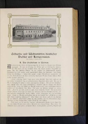 Geburts- und Wohnstätten deutscher Dichter und Komponisten
