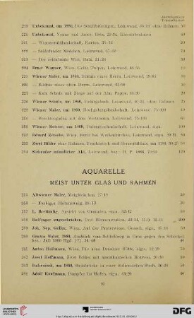Aquarelle (Nr. 235-258)