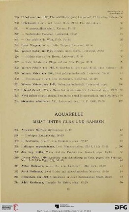 Aquarelle (Nr. 235-258)