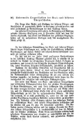 Anderweite Organisation der Real- und höheren Bürgerschulen : [II. Gymnasien und Realschulen]