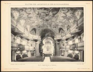 Pfarrkirche Sankt Egidien, Nürnberg Innenraum: Ansicht (aus: Blätter für Architektur und Kunsthandwerk, 9. Jg., 1896, Tafel 42)