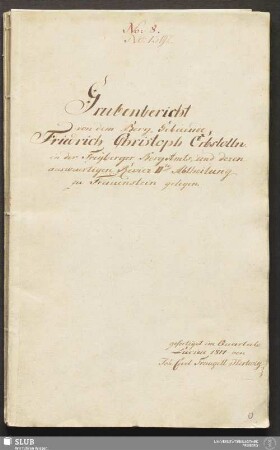 Grubenbericht von dem Berg-Gebaeude Friedrich Christoph Erbstolln - 18.6065 4. : in der Freyberger BergAmts- und deren auswaertigen Revier IIte Abtheilung zu Frauenstein gelegen