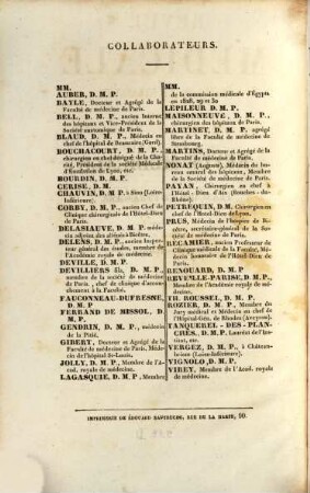 Revue médicale française et étrangère, journal des progrès de la médecine hippocratique. 1846,1, 1846,1