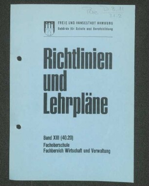 13: Fachoberschule Fachbereich Wirtschaft und Verwaltung