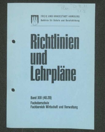 13: Fachoberschule Fachbereich Wirtschaft und Verwaltung