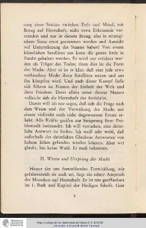 II. Wesen und Ursprung der Macht