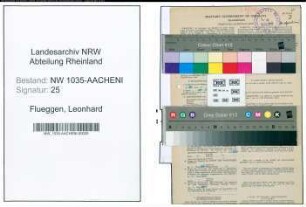 Entnazifizierung Leonhard Flueggen , geb. 26.09.1906 (Schlosser)