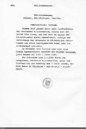 Kirchengemeinden Jebenhausen bis Justingen