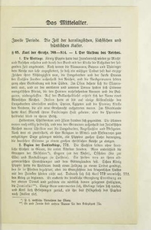 Zweite Periode. Die Zeit der karolingischen, sächsischen und fränkischen Kaiser