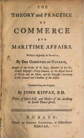 The theory and practice of commerce and maritime affaires