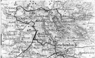 Vierkirchen-Melaune. Atlas von Schlesien, Kreis ?, Verlag C. Flemming/Glogau, um 1850