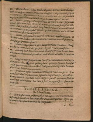 Theses Ethicae: De Liberalitate.