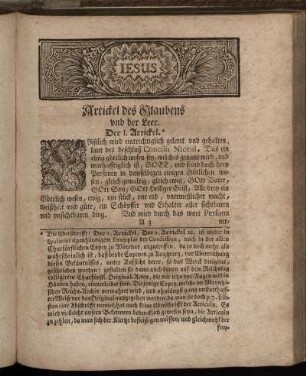 Artikel des Glaubens und der Leer.
