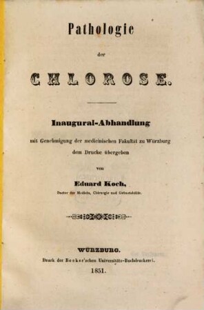 Pathologie der Chlorose