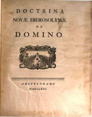 Doctrina novae Hierosolymae de Domino