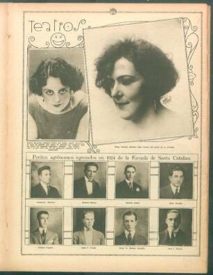 Peritos agrónomos egresados en 1924 de la Escuela de Santa Catalina