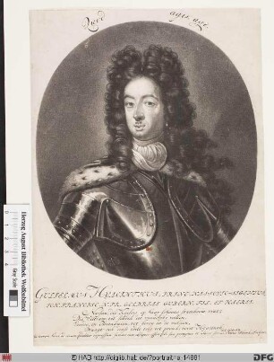 Bildnis Wilhelm Hyacinth, Fürst von Nassau-Siegen (reg. 1699-1707)