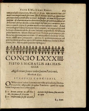 Concio LXXXIII. Festo S. Michaelis Archangeli.