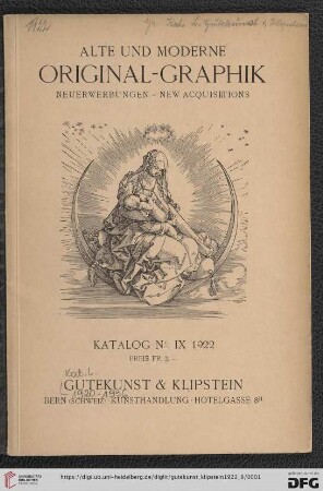Nr. 9: Katalog / Gutekunst & Klipstein