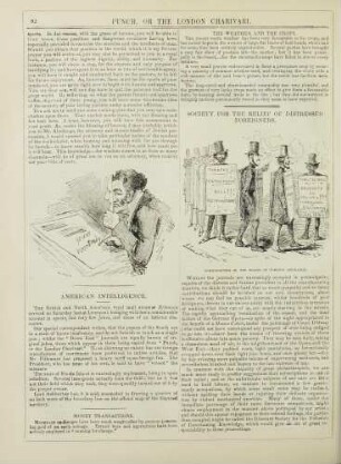 Epistles of Punch to his son; Society for the relief of distressed foreigners