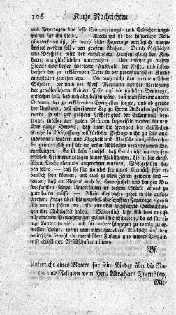 Unterricht eines Vaters für seine Kinder über die Natur und Religion. T.1.2.