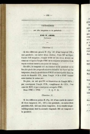 Théorèmes.