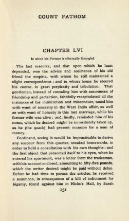 Chapter LVI. In which his fortune is effectually strangled