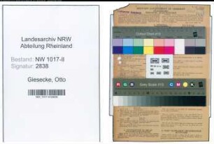 Entnazifizierung Otto Giesecke , geb. 08.08.1900 (Schaffner)