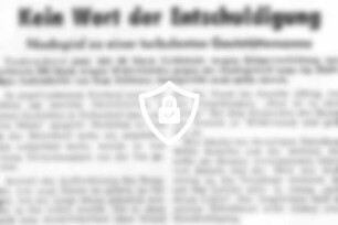 Kein Wort der Entschuldigung