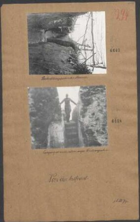Eingang zu einem österr.-ungar. Schützengraben