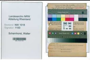 Entnazifizierung Walter Scharnhorst , geb. 16.04.1901 (Kaufmaennischer Angestellter)