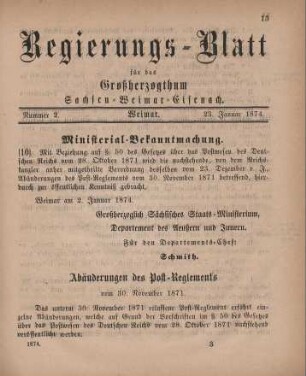 Nr. 2 : 23. Januar 1874