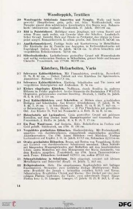 Kästchen, Holzarbeiten, Varia (Nr. 213-228)