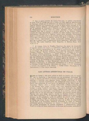 Las letras argentinas en Italia