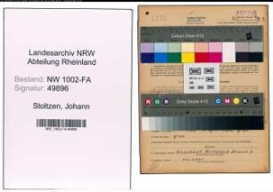 Entnazifizierung Johann Stoltzen, geb. 23.01.1873 (Kaufmann)