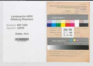 Entnazifizierung Kurt Walter, geb. 14.07.1901 (Beamter)