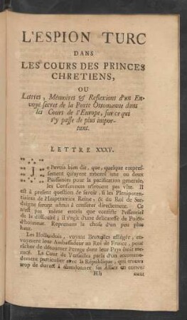 Lettre XXXV.