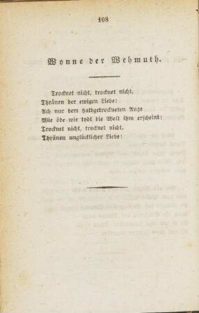 Wonne der Wehmuth.