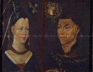 Karl der Kühne, Herzog von Burgund (1467-1477), und seine Gattin Isabella von Bourbon