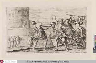 Ecce trahunt manibus [v]inctum post terga Sinonem