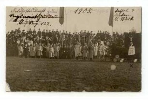 Füsilierregiment (4. Württembergisches Infanterie-Regiment Nr. 122), 100jähriges Regimentsjubiläum mit König Wilhelm II.; Festgottesdienst im Freien mit Dekan Jakob Stärk