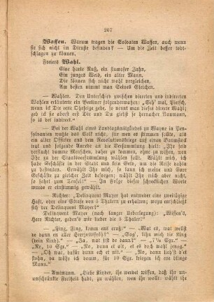 Freiers Wahl.