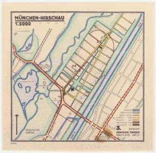 Bebauungsplan München-Hirschau: Strukturzeichnung zum Grundplan 1:5000