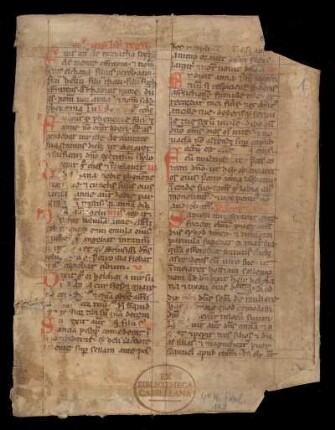 Breviarium monasticum (Fragment)