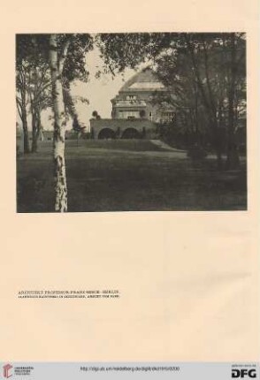 Ein Grünewald-Landhaus: erbaut von Professor Franz Seeck, Berlin
